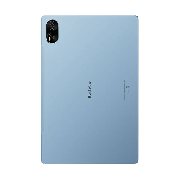 Blue tablet with Blackview branding on a white background